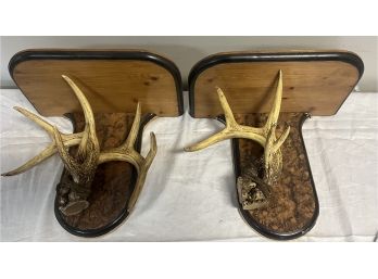 Two Shelf Brackets With Antlers