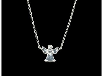 LA Designer Sterling Silver Angel Necklace