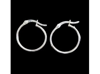 Vintage Sterling Silver Hoop Earrings