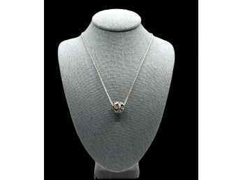 Beautiful Chamilia Designer Sterling Silver Clear Stones Round Pendant And Sparkly Chain Necklace