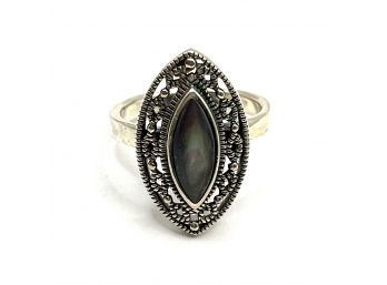 Beautiful Sterling Silver Ornate Ring, Size 6