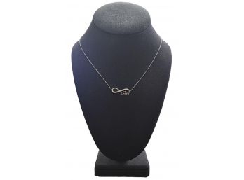 Vintage Sterling Silver Infinity Love Necklace