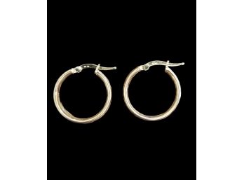 Vintage Sterling Silver Vermeil Hoop Earrings