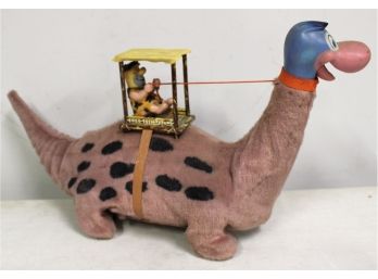 1962 Louis Marx Fred Flintstone On Dino Battery Operated  Original Works Great!!!