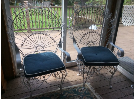 Stunning Matching Set Of Iron Chairs