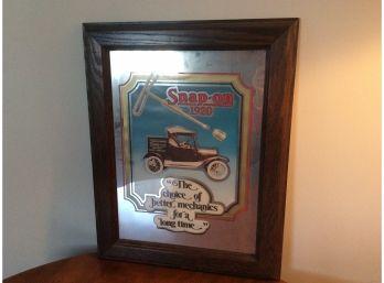 Very Cool Vintage SNAP ON Antique Car Mirror