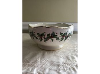 Made For Teleflora By Lennox Holiday Bowl