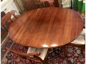 Vintage Statton Solid Cherry Dining Table And Chairs