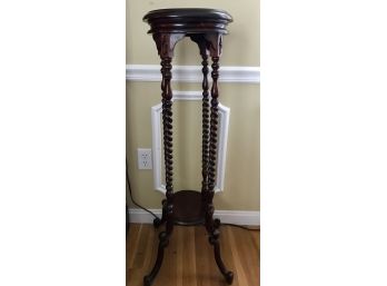 Beautiful Wooden Scrolled Tall Plant Stand