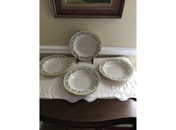 Lennox Holiday Pattern 4 “pasta” Bowls And Square Platter
