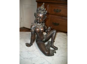 Bronzed Statue Of Indian Deity - Very Well Made  - Lovely Details