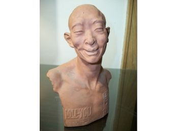 VERY UNUSUAL Lou-You Terra Cotta Indian Bust / Figure - Made In France