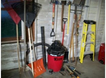 Tools, Tools, Tools - GREAT LOT ! - Ladder, Rakes, Shovels, Saws, Pitchfork AND MORE !