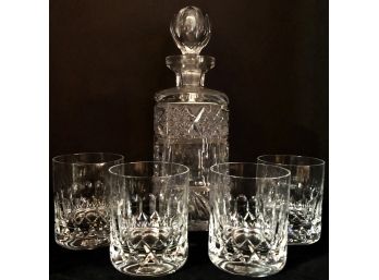 Whiskey Decanter & Four Glasses (VALUED $225+)
