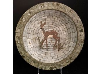 Mosaic Plate W/ Fawn By Heide Of Denmark