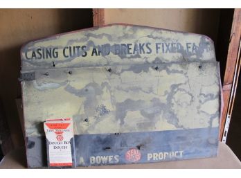 Vintage Steel Automotive POS Display From Bowes Seal Fast Casing Cuts And Breaks Fixed Fast