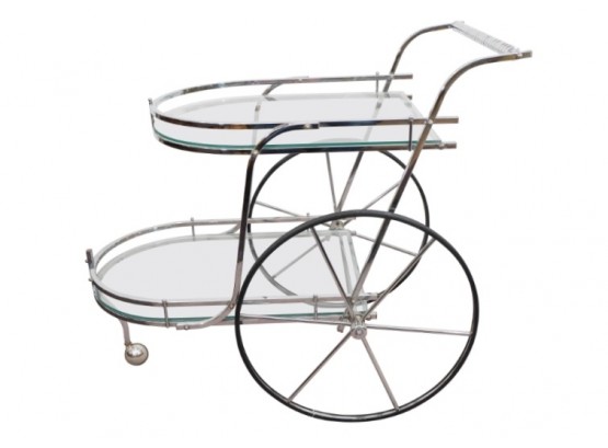 Mid-Century Two Tier Bar Cart