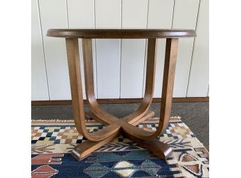Gorgeous Side Table On Curved Wood Base