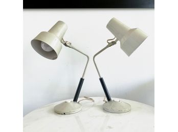 Pair Vintage Luxo Desk Lamps Model: D-11