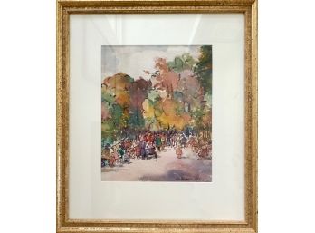 Louis Wolchonok (American 1898-1973) Watercolor On Paper, Signed
