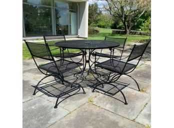 Vintage Woodard Style Patio Table & Chairs