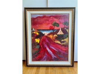 Jean Duquoc (French, 1937) Signed Limited Edition 18/99 Oil On Canvas - Damaged