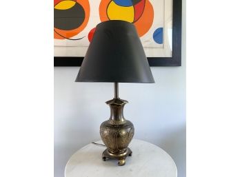 Asian Influence Vintage Brass Lamp