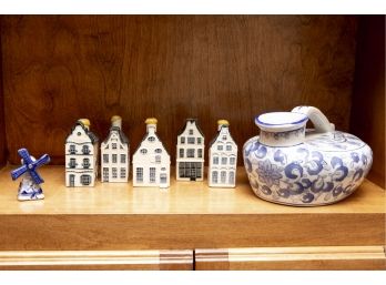 Collectible Ceramic KLM Blue Delft’s Houses