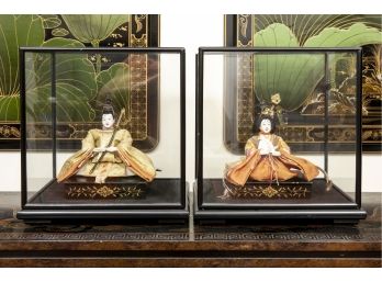 Vintage Geisha Like Unique Porcelain Faced Dolls