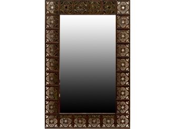 Decorative Metal Filigree Framed Mirror