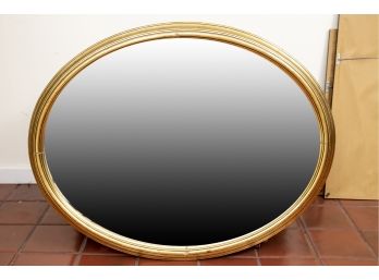 Elegant Gold Framed Oval Mirror