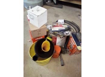Automotive Lot - Tommy Gate Lift, Filters, Cylinder Hone, Funnels, Battery Cables, Trailer Connector & More