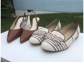 Zara Heels (Size 37) And Jcrew Flats (Size 7)