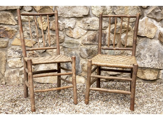 Two Adirondack Style Dining Chairs