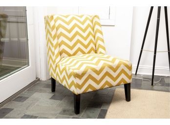 Yellow Chevron Slipper Chair