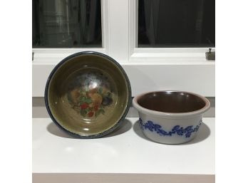 2 Glazed Bowls