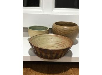 3 Earthenware Bowls