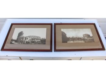 Two Antique Framed Italian Pictures