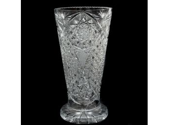 Very Large Cut Crystal Vase