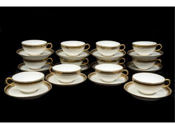 Set Of Twelve Limoges France W.G. & Co. Cups And Saucers