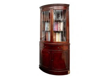 Mahogany Wood Corner Cabinet / Display Case
