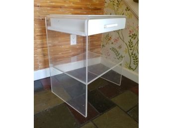 Vintage Modern Lucite End Table Or Nightstand