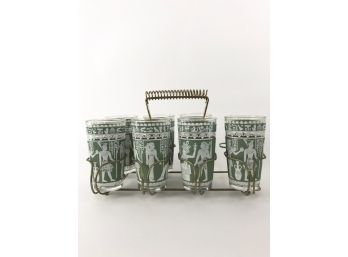Set Of Vintage Hazel Atlas Beverage Glasses
