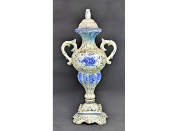 Tall Urn Vintage Portuguese Porcelain