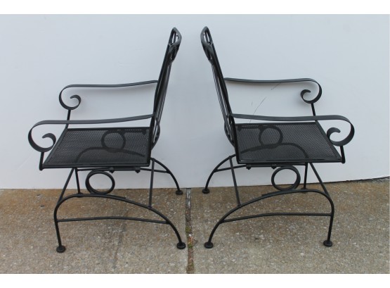 2 Black Rocking MetalMid Century Modern MCM Outdoor Chairs Are Waiting For You! SALTERINI?