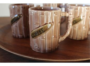 Wonderful Set Of Coffee (literally) Tiki Bar Coffee Mugs.