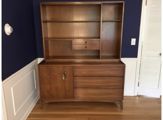 Mid Century Modern 1950's Buffet With Hutch Top