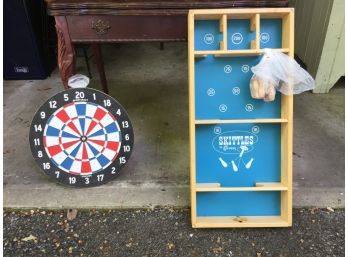 Skittles Board Game And Dartboard