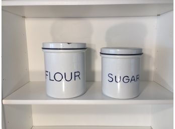 Flower And Sugar Canisters