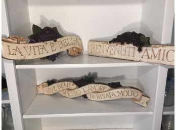 Italian Wine Grape Themed Signs